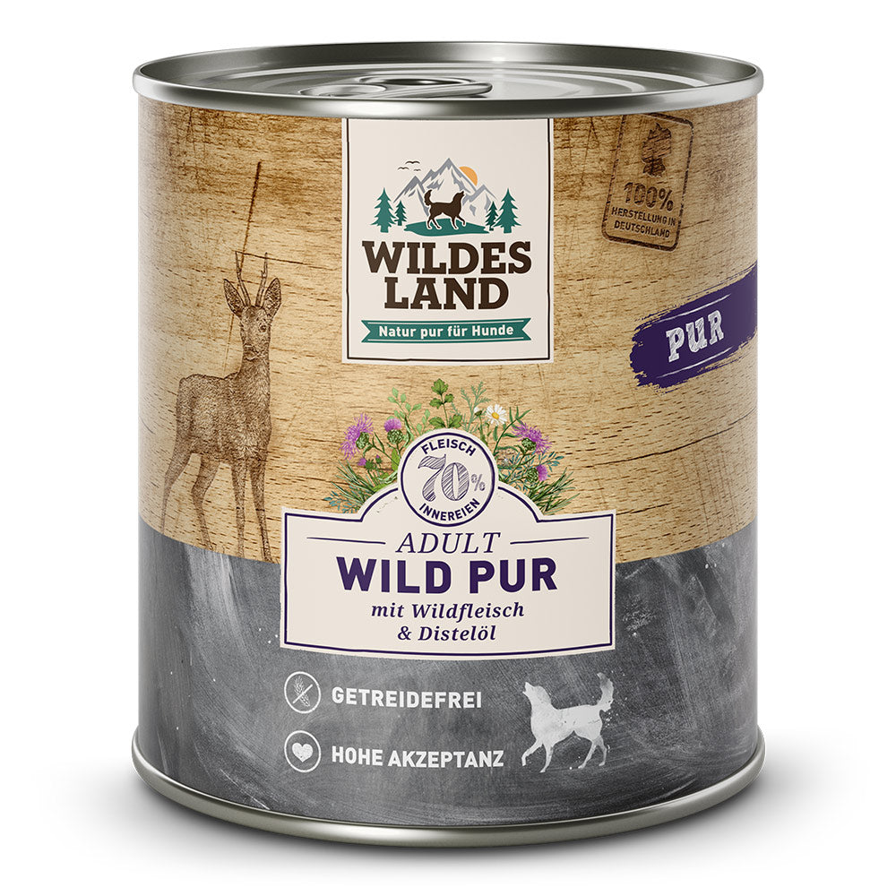Wildes Land DOG PUR Divjačina z oljem žafranike