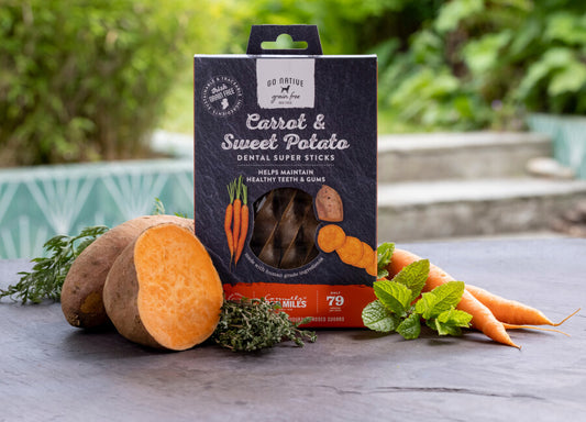 Go Native dentalna spirala korenje in sladki krompir 150g