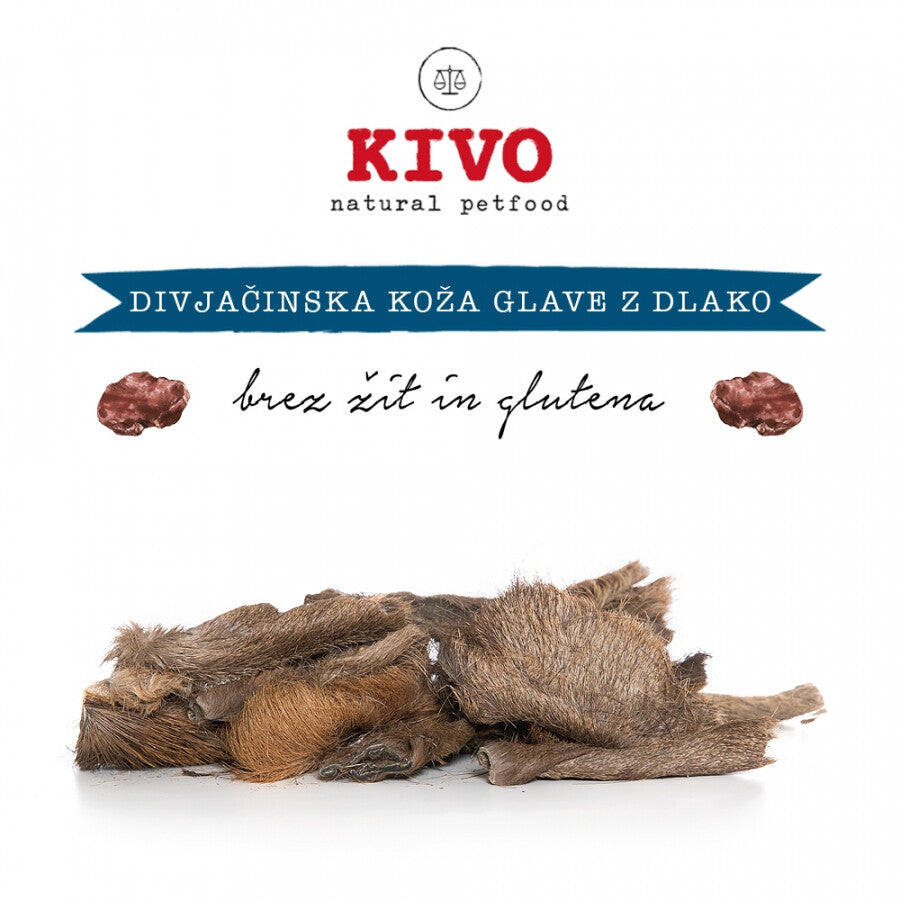 KIVO Divjačinska koža glave z dlako 500g
