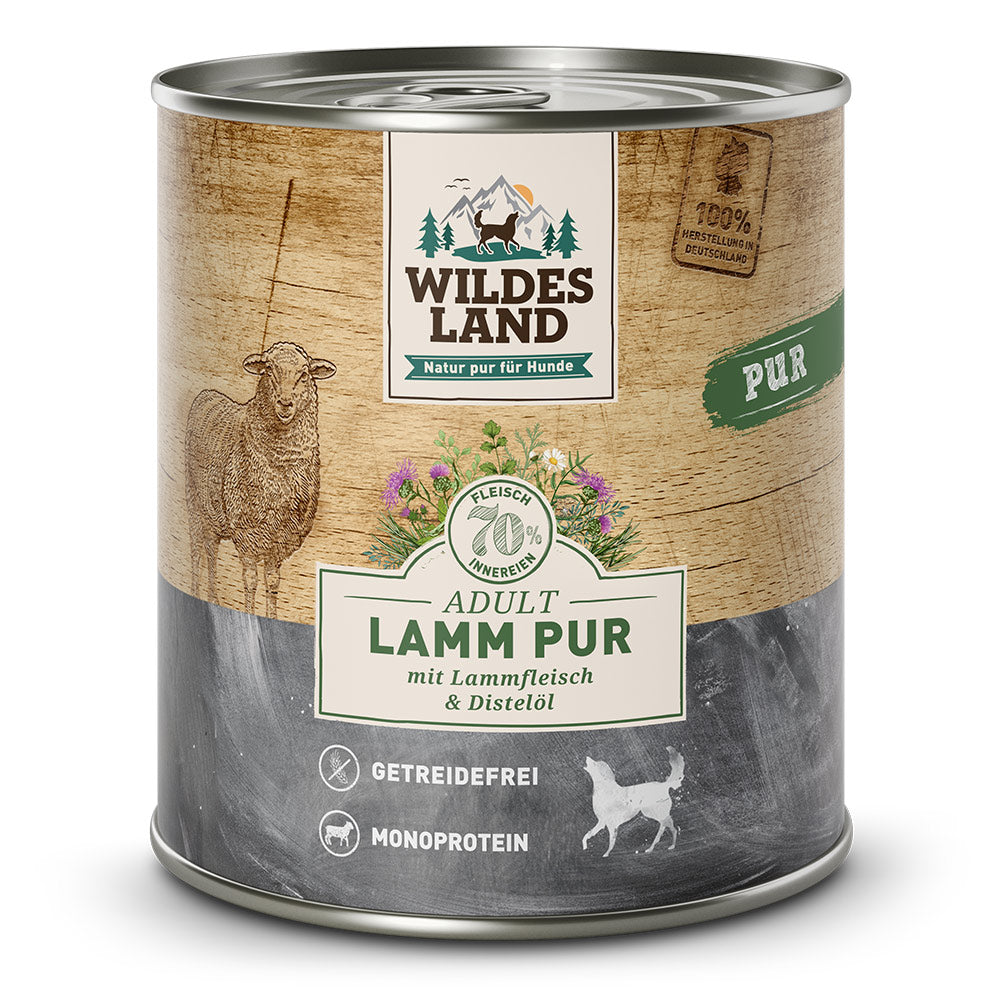 Wildes Land DOG PUR Jagnjetina z oljem žafranike