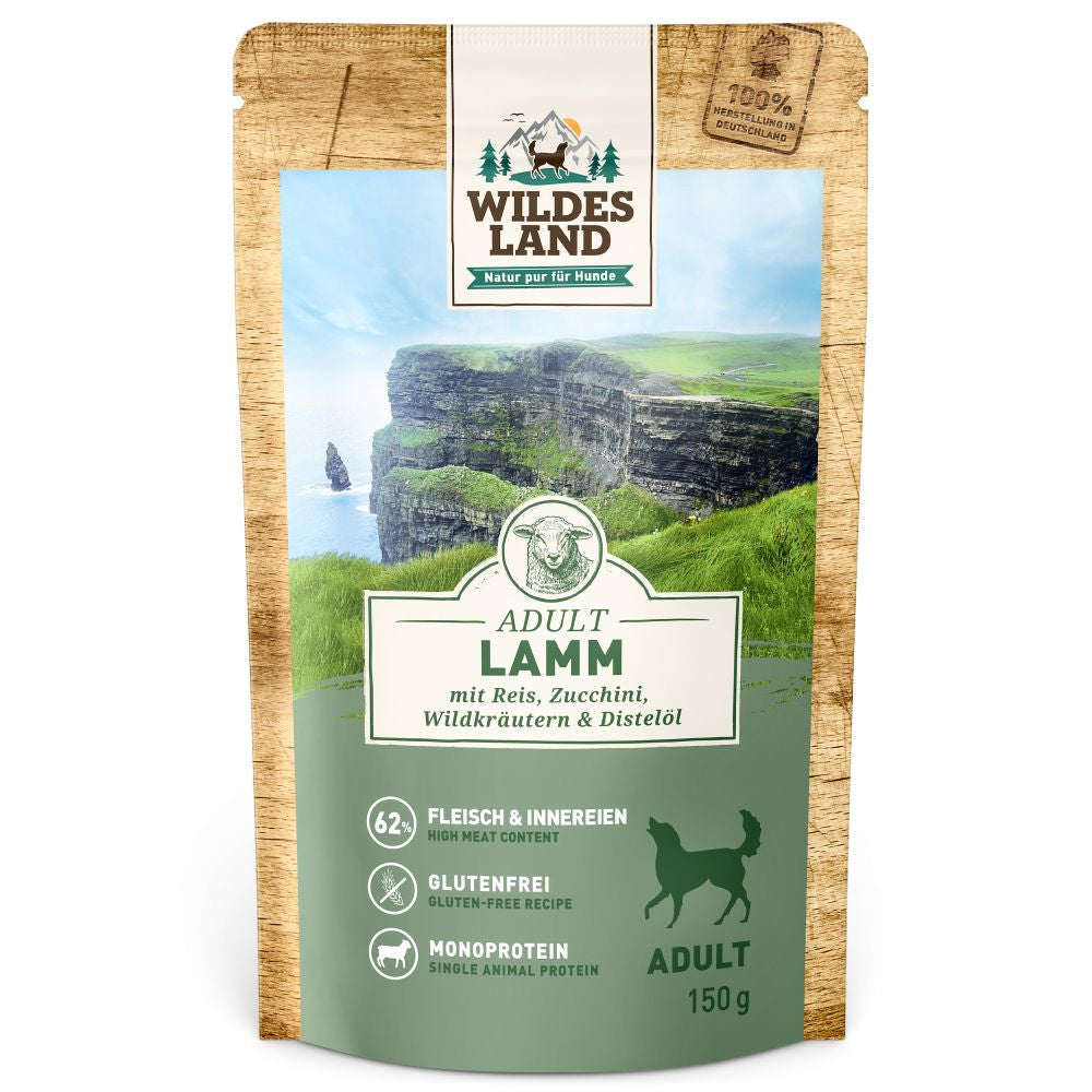 Wildes Land DOG CLASSIC Jagnjetina z rižem, bučkami in šipkom