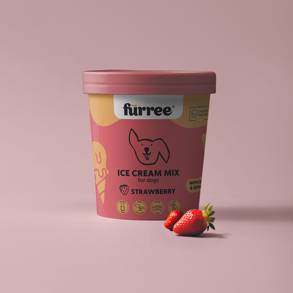 FURREE mešanica za pasji sladoled - JAGODA 60g