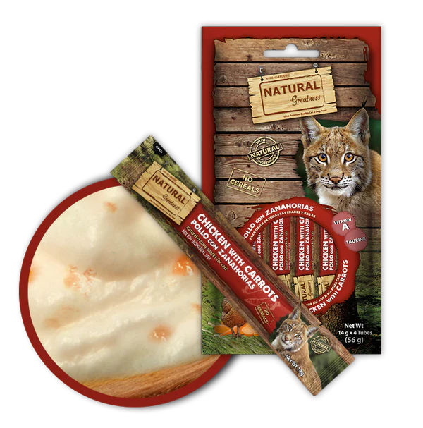 NATURAL GREATNESS CATS Kremasti priboljšek s piščancem in korenjem
