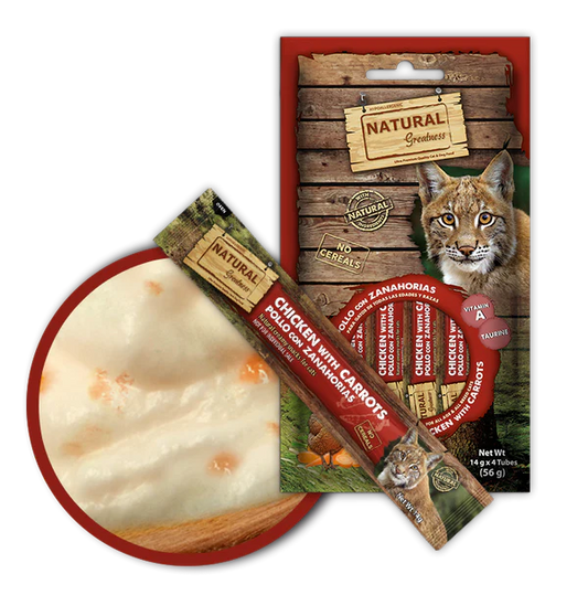 NATURAL GREATNESS CATS Kremasti priboljšek s piščancem in korenjem