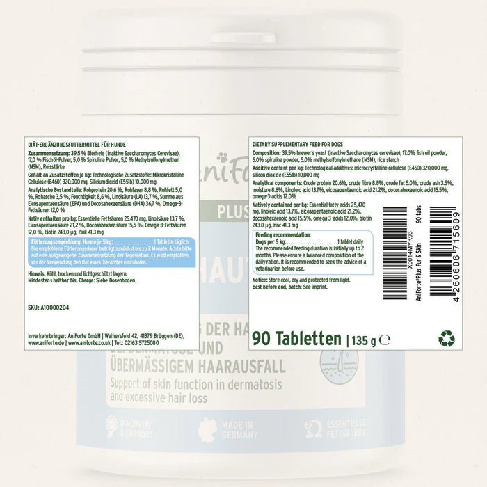 AniForte COAT&SKIN Plus za kožo in dlako 90tbl