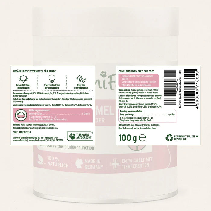 AniForte BLADDER formula v prahu 100g V pomoč pri inkotinenci