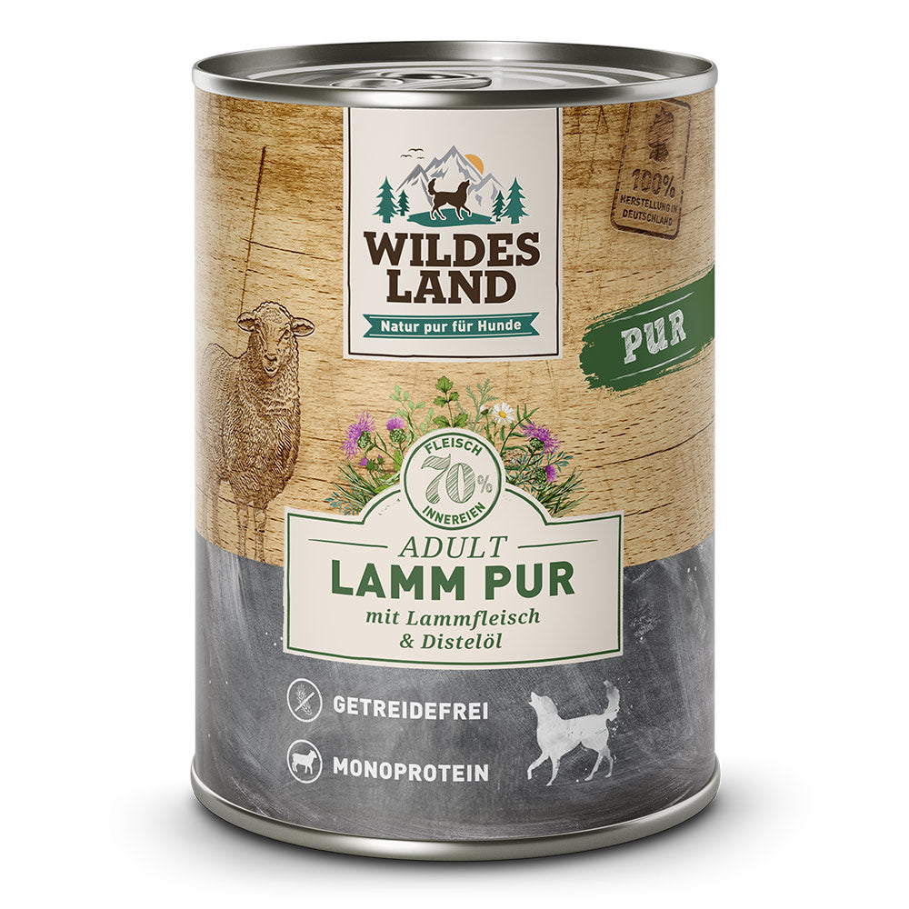Wildes Land DOG PUR Jagnjetina z oljem žafranike