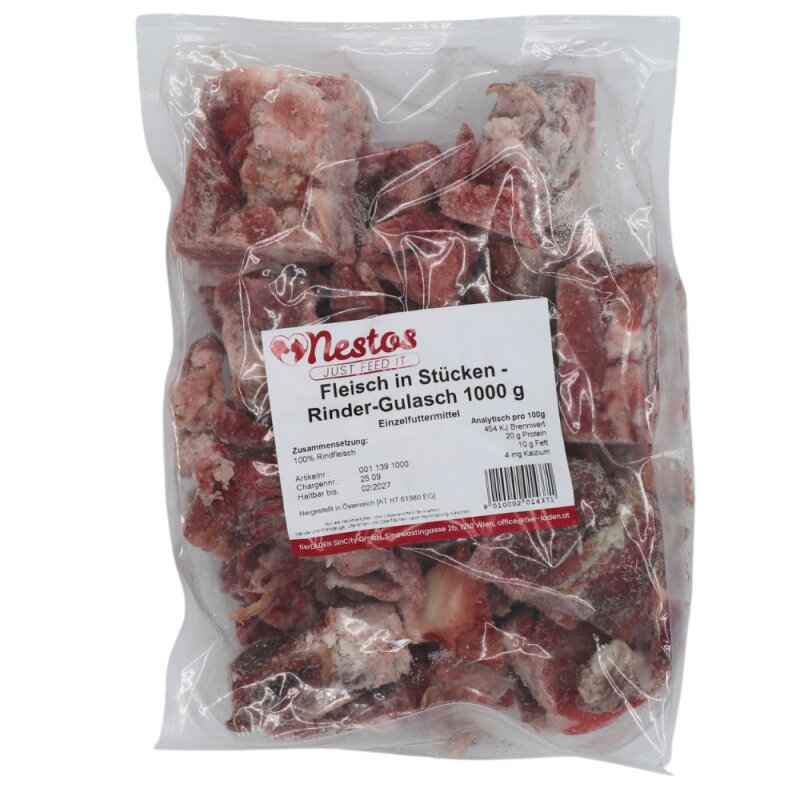 Nestos meso v kosih - govedina- približno 10 % MAŠČOBE 1kg - PREDNAROČILO