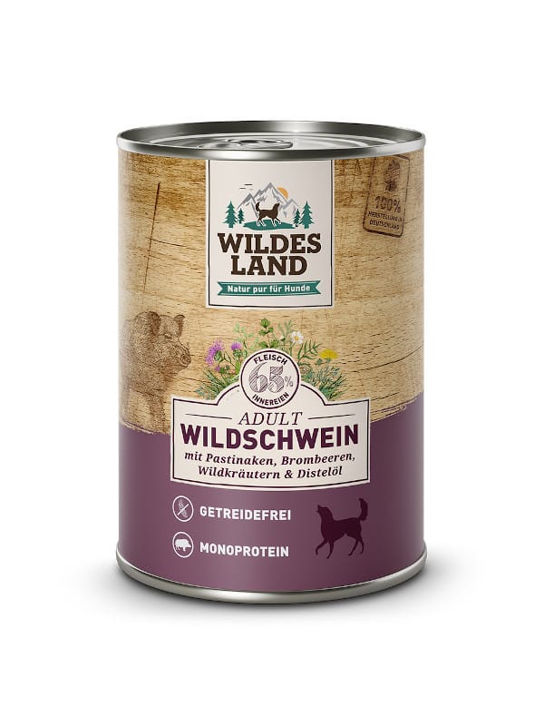 Wildes Land DOG CLASSIC Divja svinja s pastinakom 400g