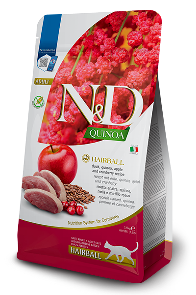 N&D Quinoa Raca HAIRBALL 1,5kg