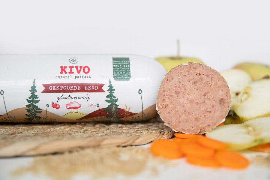 KIVO Mokra hrana (Klobasa) Raca 600g