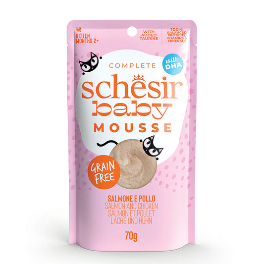 Schesir BABY Mousse Losos&Piščanec Pouch 70g