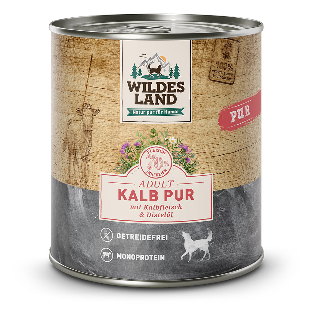 Wildes Land DOG PUR Teletina z oljem žafranike
