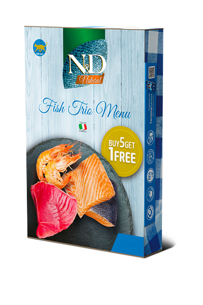 N&D Cat Natural TRIO MENU Ribe 6x70g