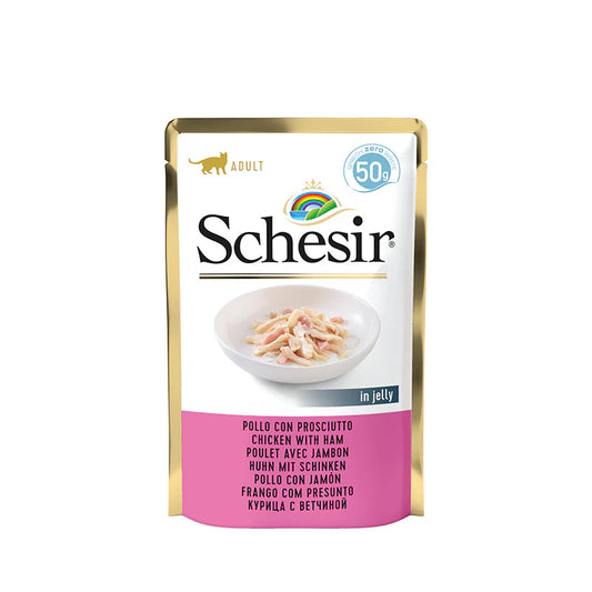 Schesir JELLY Piščanec&Šunka Pouch 50g