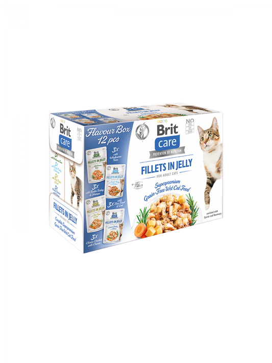 BRIT CARE MultiPack Cat JELLY POUCH 12x85g