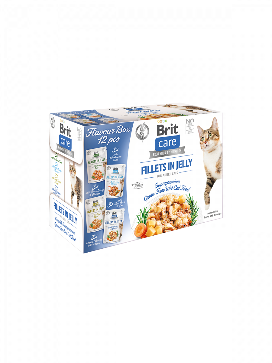 BRIT CARE MultiPack Cat JELLY POUCH 12x85g
