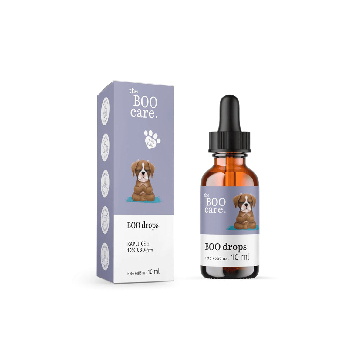 The Boo Care, 10% CBD kapljice za pomiritev (10 ml)