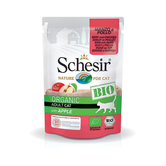 Schesir BIO ORGANIC Govedina&Piščanec Pouch 85g