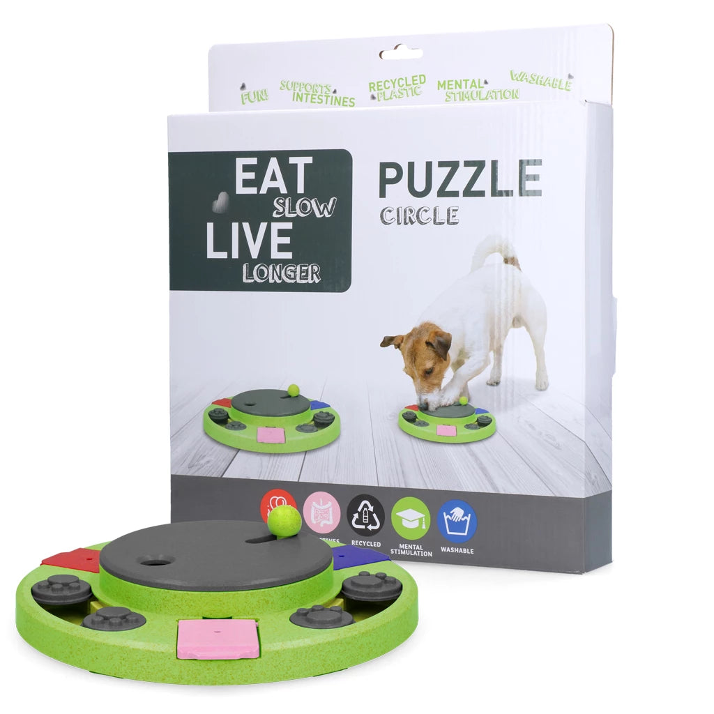 Eat Slow Live Longer Puzzle okrogla