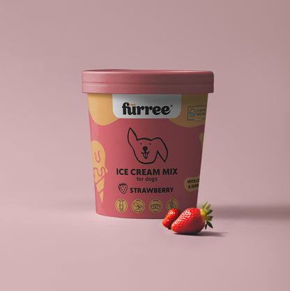 FURREE mešanica za pasji sladoled - JAGODA 60g