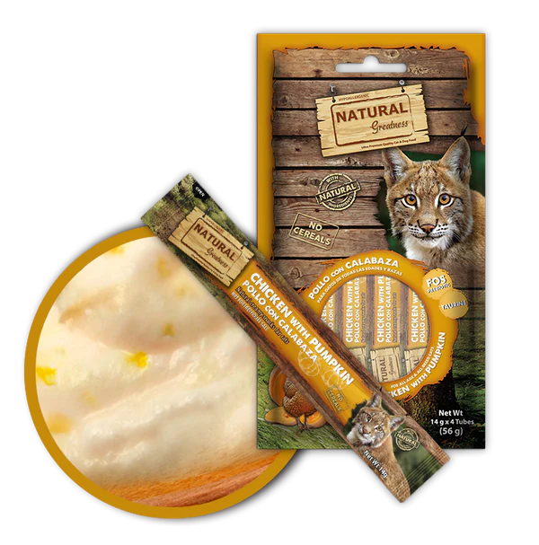 NATURAL GREATNESS CATS Kremasti priboljšek s piščancem in bučo