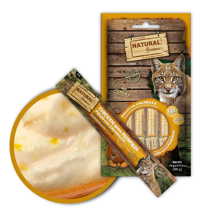 NATURAL GREATNESS CATS Kremasti priboljšek s piščancem in bučo
