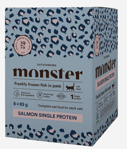 Monster Cat vrečke za odrasle mačke – losos 85g