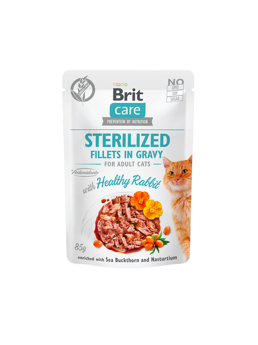 BRIT CARE Sterilized Cat Kunec GRAVY POUCH 85g