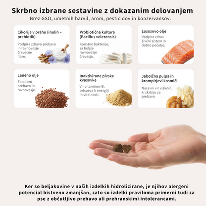 Prehransko dopolnilo za urejeno prebavo - v obliki priboljškov