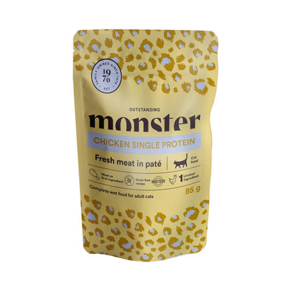 Monster Cat vrečke za odrasle mačke – piščanec 85g