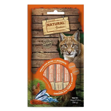 NATURAL GREATNESS CATS Kremasti priboljšek s piščancem, tuno in jastogom