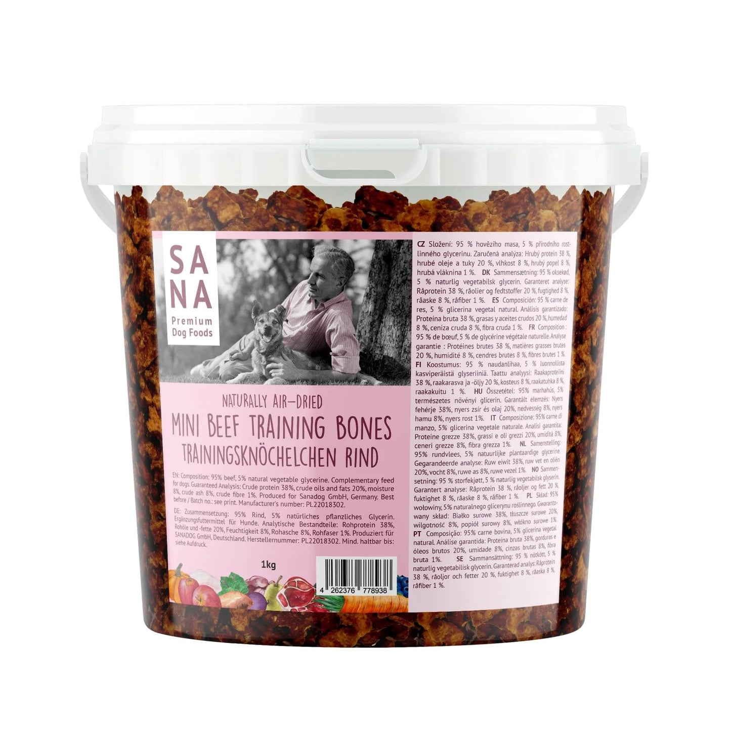 SANA mini kostke govedina - vedro 1 kg