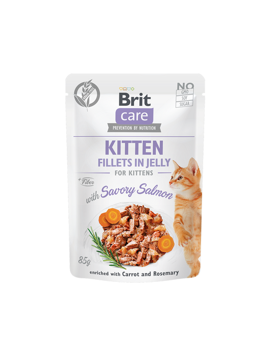 BRIT CARE Kitten Losos JELLY POUCH 85g