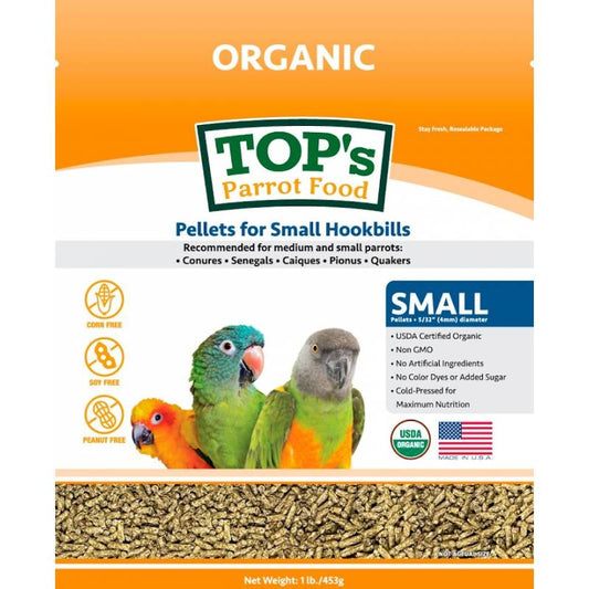 TOP'S SMALL Pellets za male&srednje papagaje 453g